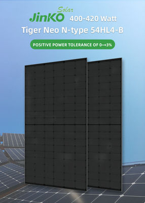 400W 405W 410W 415W Jinko PV Module Tiger Neo N Type Monocrystalline Full Black