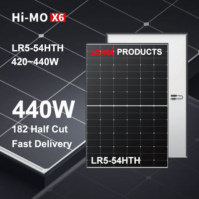 HPBC Black Frame Longi Hi-MO X6 Ilmuwan 435W 440W Panel Surya