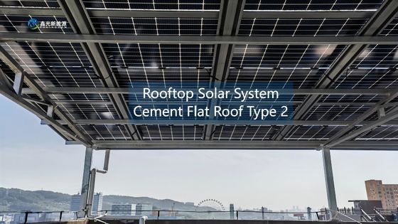 Cement Flat Roof Tipe 2 Sistem Surya Terdistribusi Industri Mudah Dipasang